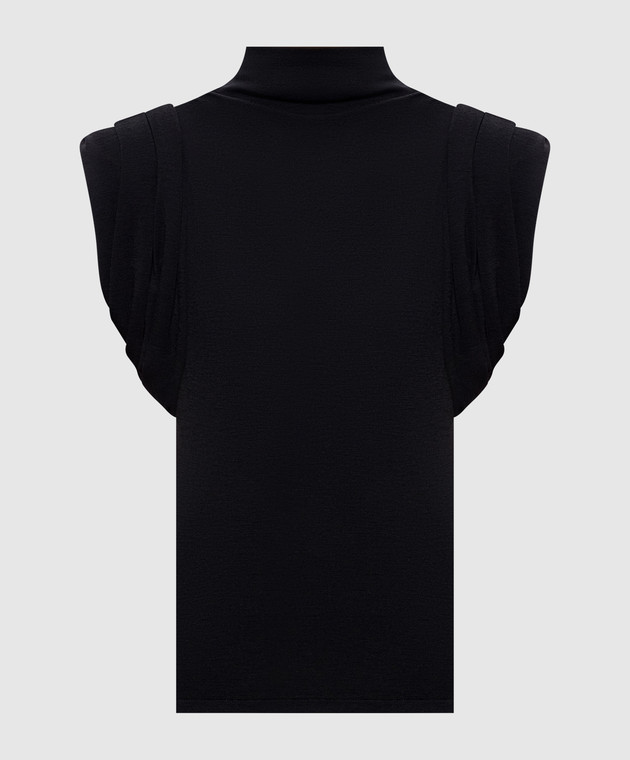 Thierry Mugler Черный топ с акцентными плечами 26F1TO08741038