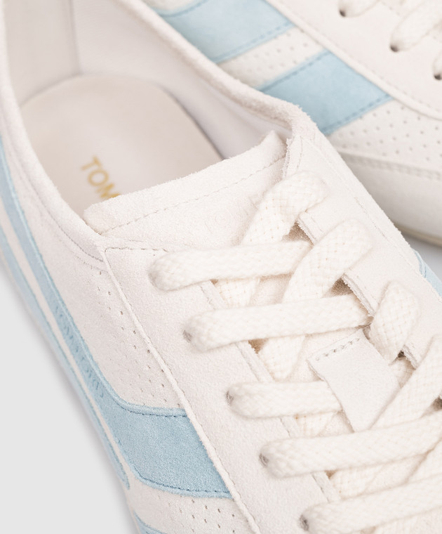 Tom Ford Белые замшевые кроссовки Brook J1595ICL128N изображение 5