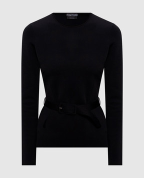 Tom Ford Черный джемпер с поясом MAK1494YAX1085