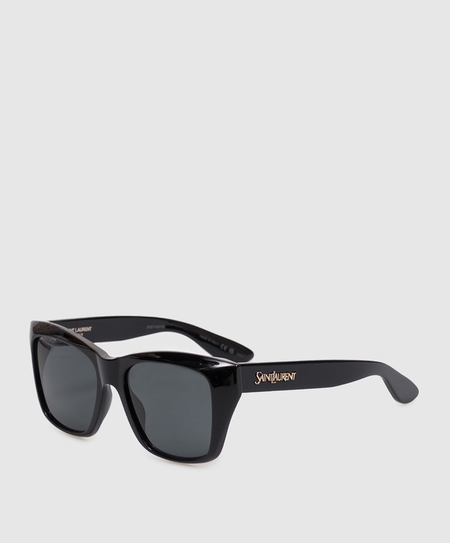 Saint Laurent Черные очки 923 с фактурным логотипом A003D8Y9956 изображение 3