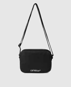 Off-White Чорна сумка Diag Spray з логотипом OMNQ099F25FAB001