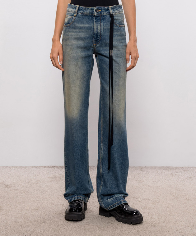 Ann Demeulemeester Синие джинсы Vive B0013781FA769 изображение 3