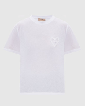 Twinset Белая футболка с нашивкой логотипа 262TP2302