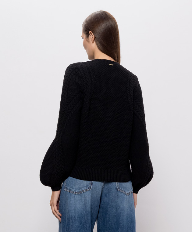 Twinset Черный свитер с шерстью 262TT3120 изображение 4