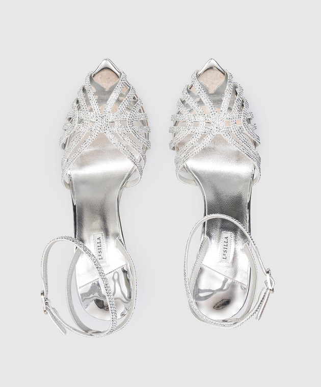 Le Silla шкіряні босоніжки EMBRACE з кристалами 2310B100RCPPMRA зображення 4