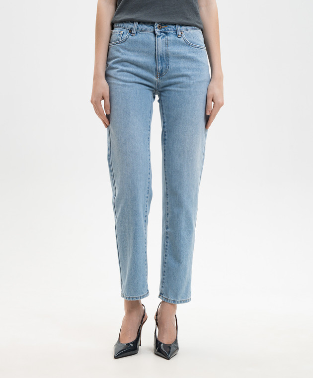 Solotre Голубые джинсы с логотип патч M1AB0136 изображение 3