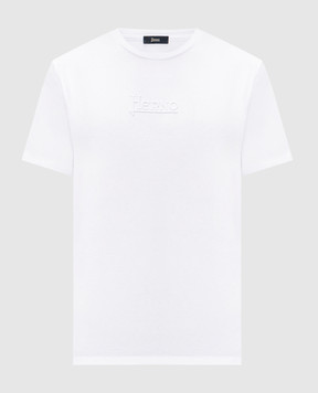 Herno Біла футболка з вишивкою логотипа JG000239U52000