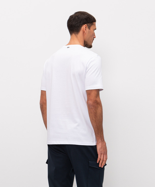 Herno Біла футболка з вишивкою логотипа JG000239U52000 зображення 4