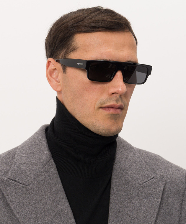 Alexander McQueen Черные очки с логотипом A009S6J0749 изображение 2