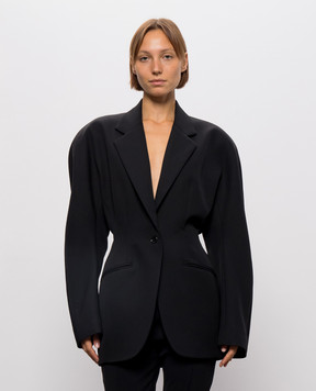 Thierry Mugler Черный жакет из шерсти COM1VE04801019