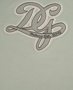 Dolce&Gabbana Дитяча зелена футболка з монограмою L4JTHVG7PRR812+