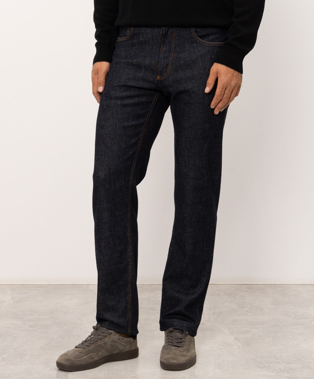 Trussardi Синие джинсы с логотип патч P417H204981NMJ380D37 изображение 3