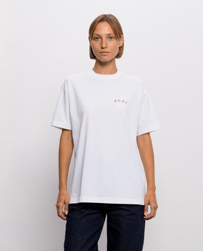 Off-White Белая футболка Arrow Chone Flower 2FA00645T