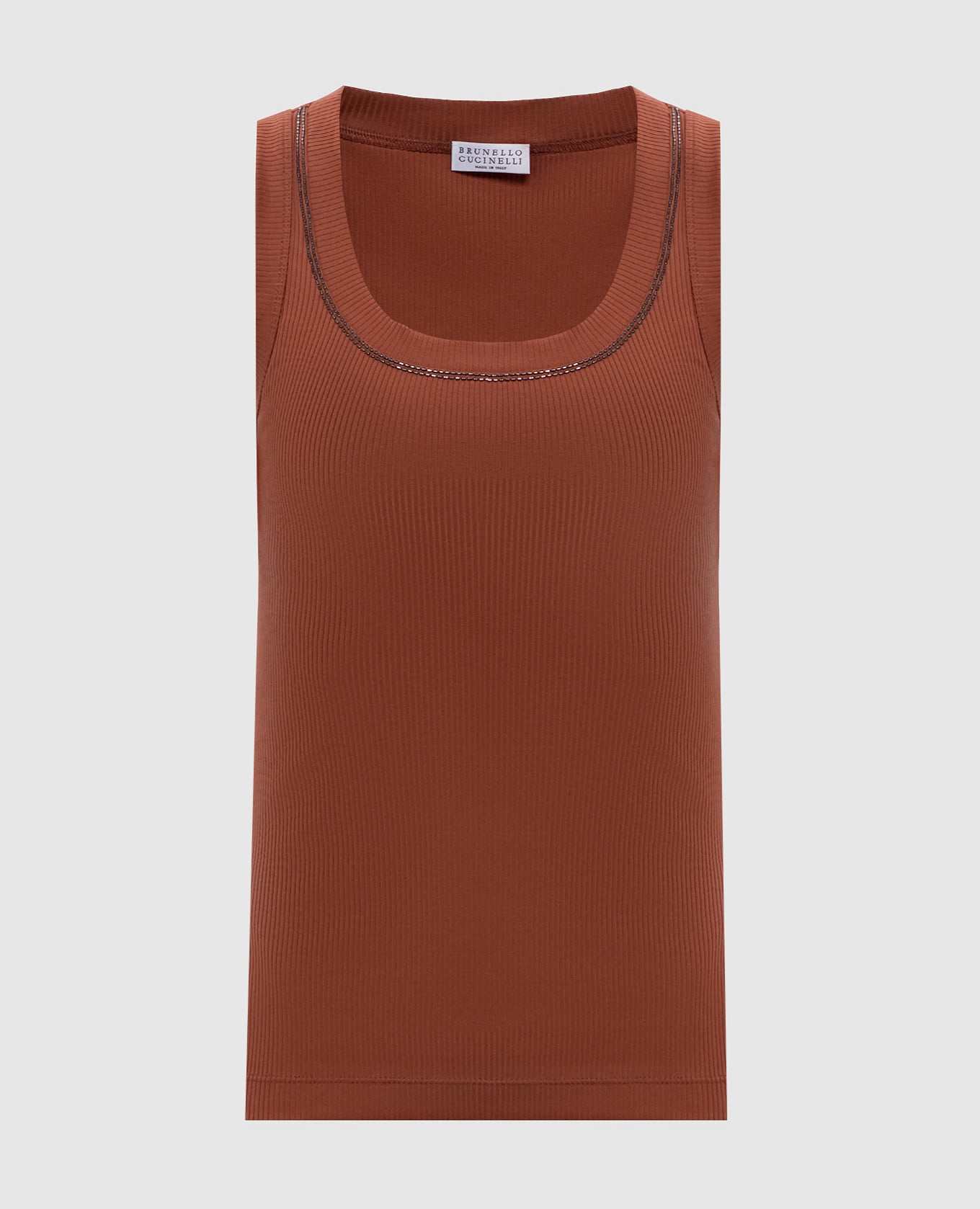 

Коричневый топ в рубчик, Топы