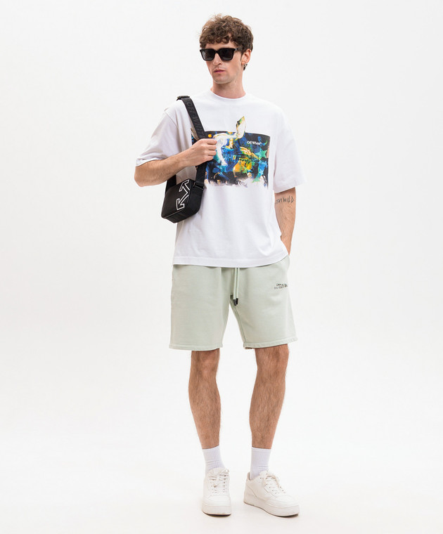 Off-White Белая футболка Caravaggio 44MAA120S26J00C изображение 2