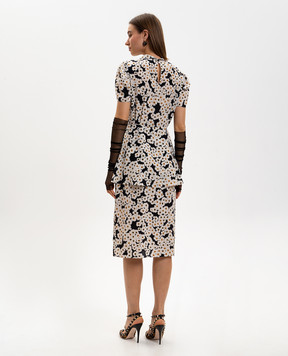 Valentino Белое платье из шелка в цветочный принт 8B3VAJ809WW