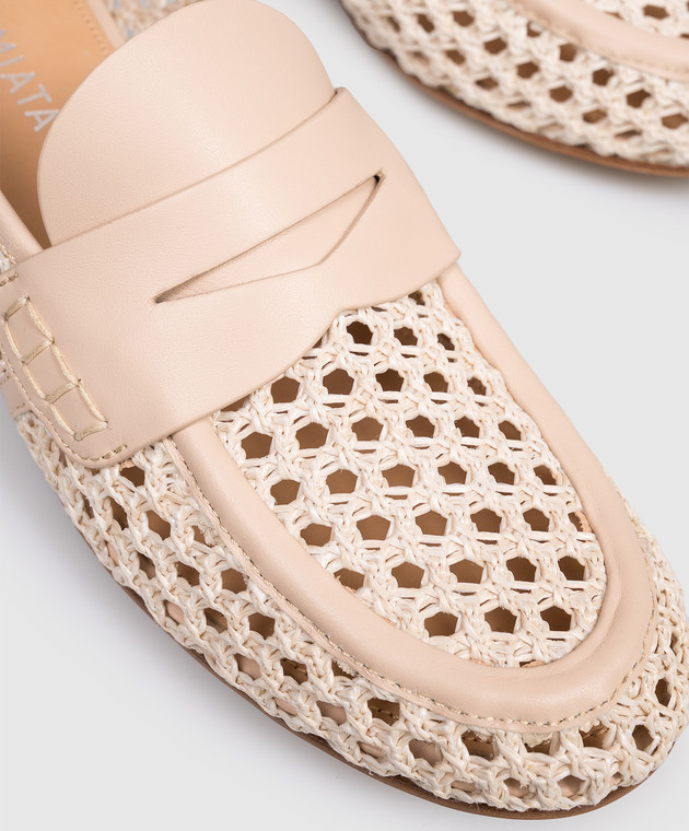 Premiata Бежевые плетеные лоферы M7310ORZO изображение 5