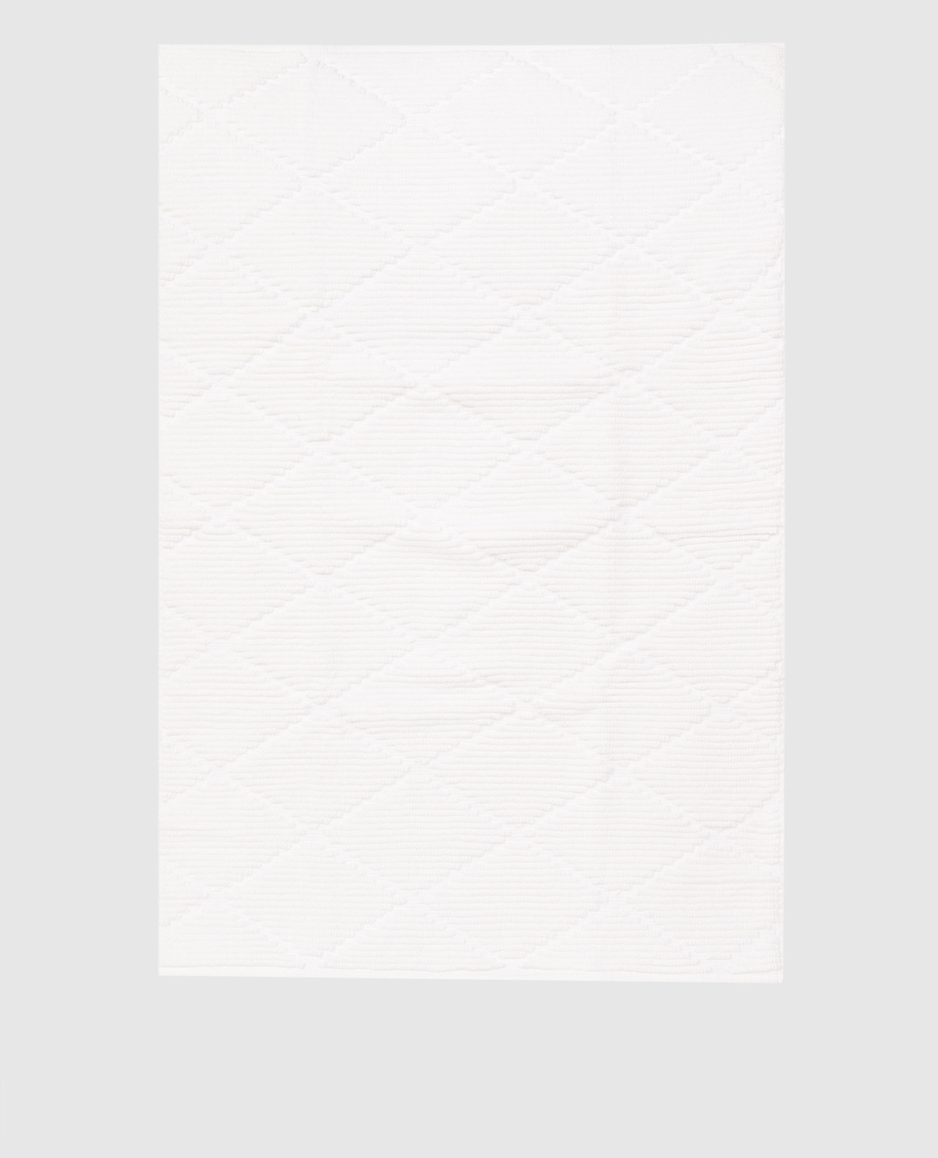 Белый коврик для ванной комнаты TILE