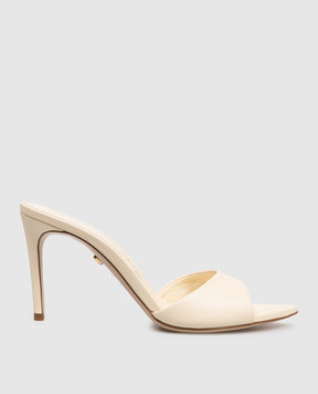 Babe Pay Pls Бежеві шкіряні мюлі 205804KO