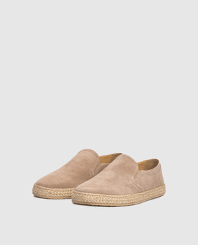 Brunello Cucinelli Коричневі замшеві еспадрильї MZUOHEI837