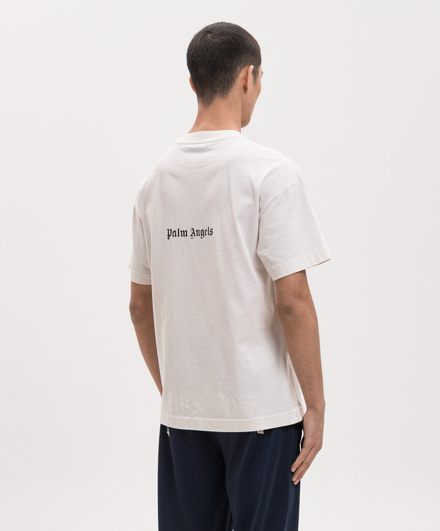 Palm Angels Футболка Statement у кольорі айворі PMAA109S26JER005 зображення 4