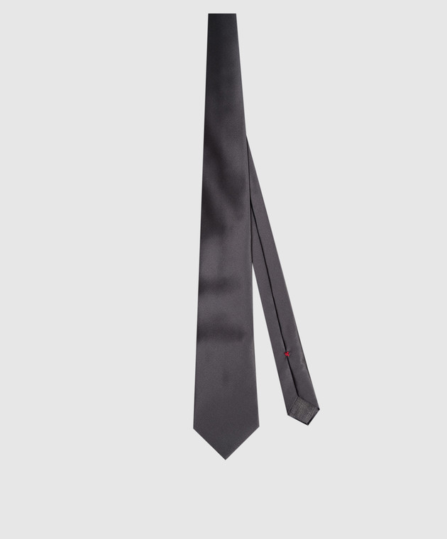 Brunello Cucinelli Серый галстук с шелком MR8130018P изображение 3