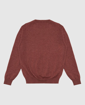 Brunello Cucinelli Детский бордовый джемпер из кашемира B22M10010B
