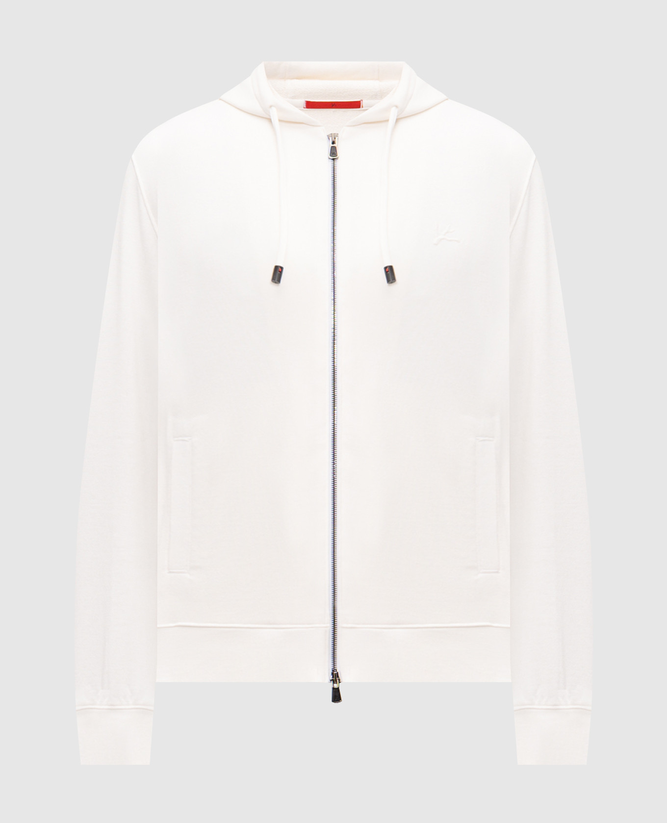 Белая спортивная куртка с шелком