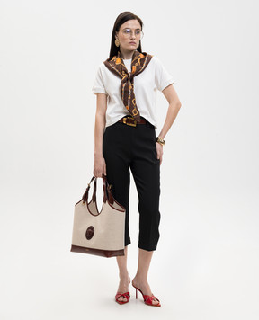 Versace Біла футболка з вишивкою 10236941A17888