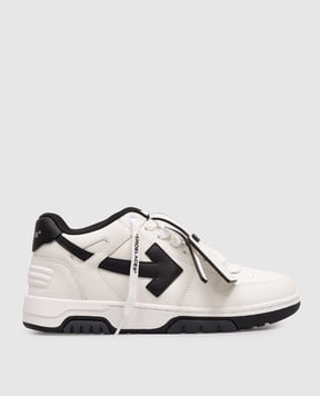 Off-White Кожаные кроссовки Out Of Office белого цвета с логотипом OWIA259C99LEA018