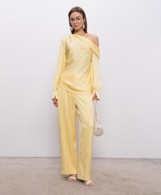 Simkhai Желтая блуза Alice на одно плечо 2262081Q изображение 2