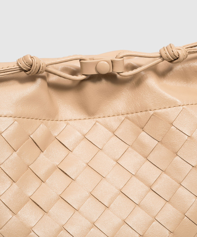 Bottega Veneta Бежева шкіряна сумка-кісет Notte 844626V3IV0 зображення 4