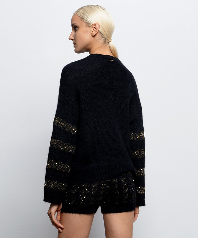Twinset Черный свитер с шерстью альпаки 262TP3530 изображение 4