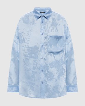 Balenciaga Блакитна блуза із шовку 850978TTN10