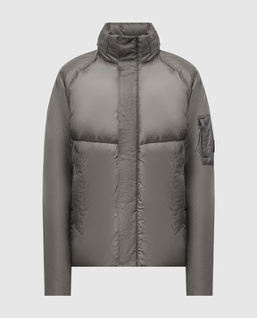 C.P. Company Сірий пуховик з патчем логотипа MOW183A110467A