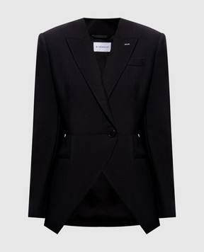 Givenchy Черный двубортный жакет из шерсти BW30R3100H