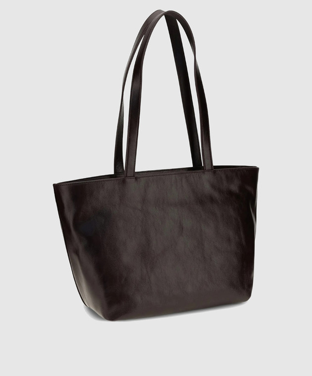 Alexander Wang Бордовая кожаная сумка-тоут с фактурным логотипом 20226T60L изображение 3