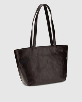 Alexander Wang Бордовая кожаная сумка-тоут с фактурным логотипом 20226T60L