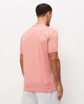 Dolce&Gabbana Рожева футболка з нашивкою монограми G8PV1ZG7P3N