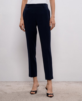 Twinset Сині штани з вишивкою логотипа 261TE2130