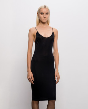 Saint Laurent Черное платье с открытой спиной 868281Y38DS