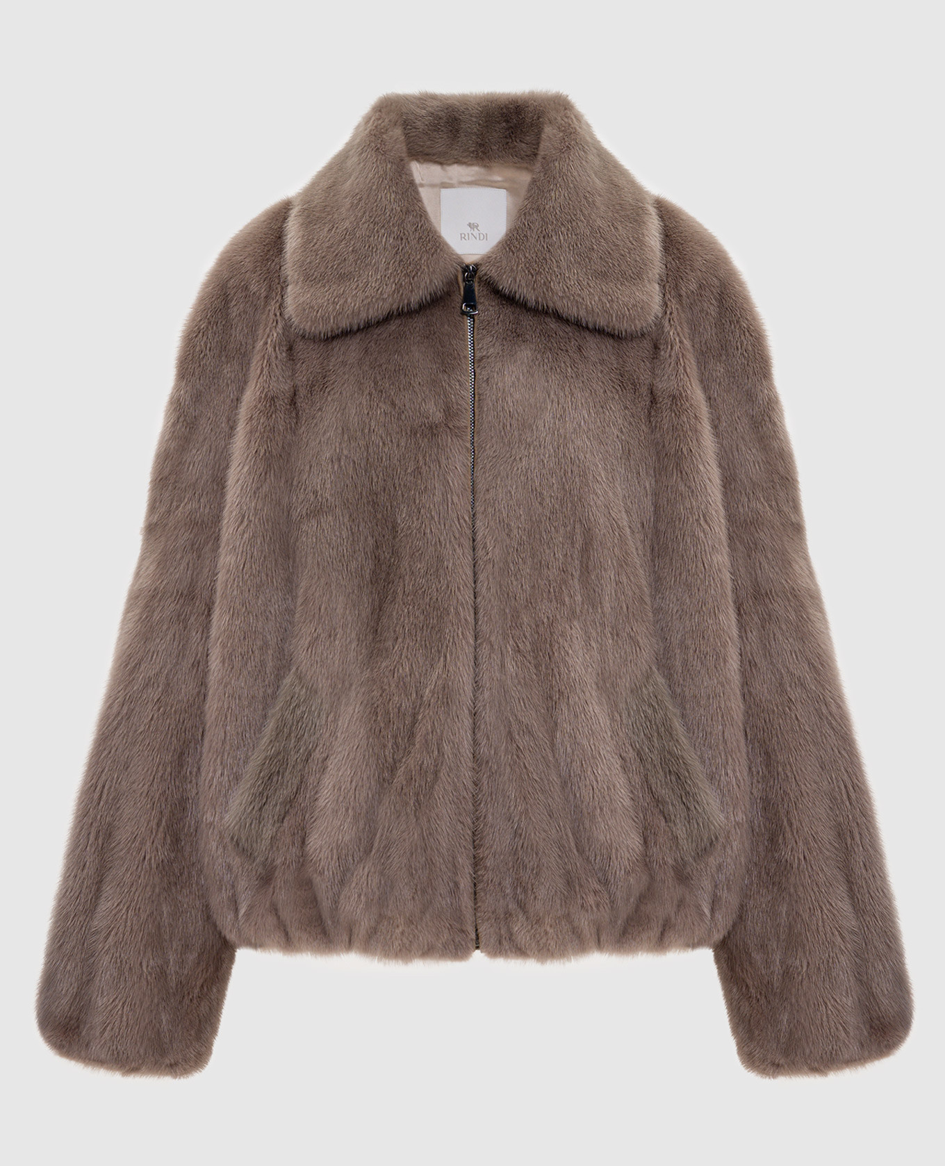 

Бежевая шуба из меха норки, Бежевый, Шубы