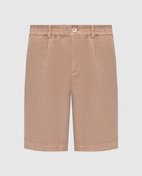 Brunello Cucinelli Коричневі шорти з льону M243DU0065