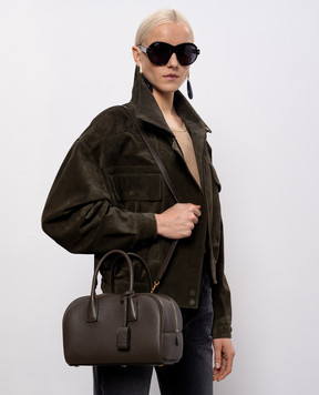 Saint Laurent Коричневая кожаная сумка Boston 851694AAF20