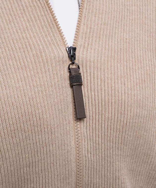 Brunello Cucinelli Бежевий кардиган з бавовни M19194706P зображення 5
