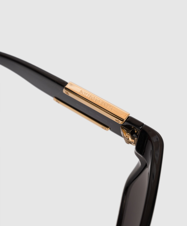 Bottega Veneta Чорні сонцезахисні окуляри Injected Aviator 872385VBL80 зображення 4