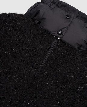 Moncler ENFANT Детский черный пуховик Zambaga с люрексом K29541A0009389B686