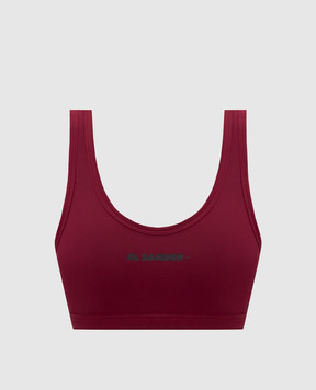 Jil Sander Бордовый лиф от купальника с логотипом J40BR0006J20011