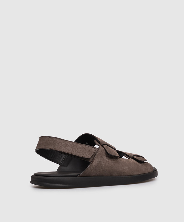 Doucal's Коричневые сандалии из нубука DU3030MYKOUF249 изображение 3