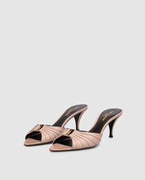 Saint Laurent Бежеві шкіряні мюлі BABYLONE 86112125V00